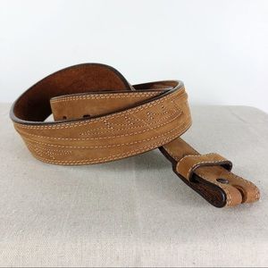 Justin Soft Cowhide Brown Stitched Belt Size 36